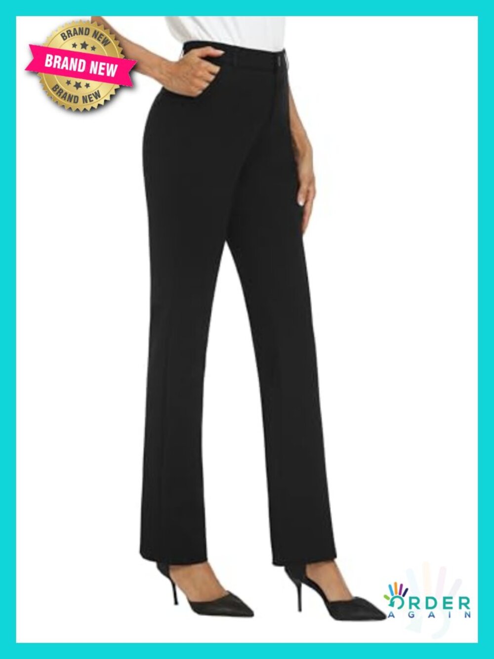 Stretch Straight Leg Work Pants with Pockets